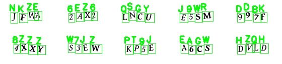 Recognized CAPTCHA text