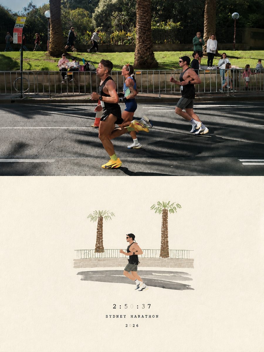 Colin running the TCS Sydney Marathon